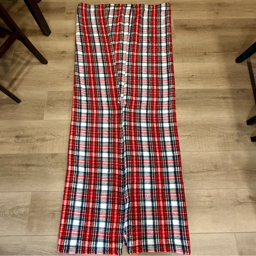 Vintage Tennessee Woolen Mills Red Plaid Stadium Blanket Acrylic USA Snuggle 74” - Picture 5 of 12